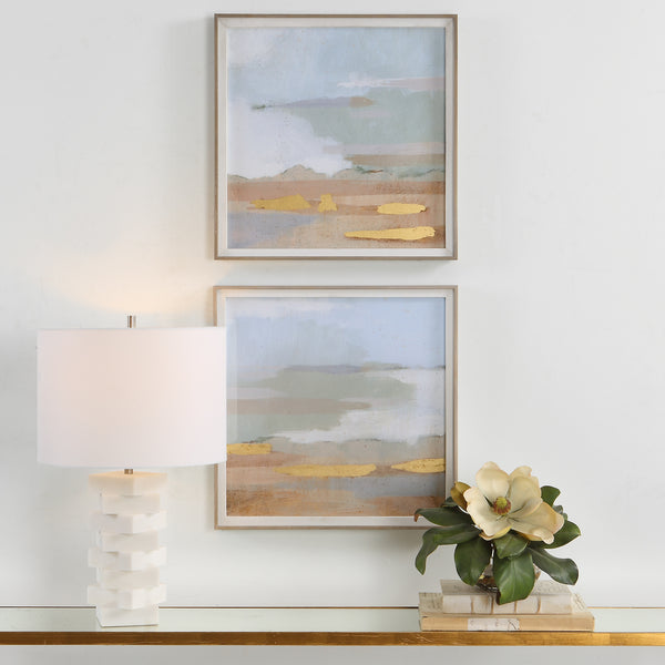 Uttermost Abstract Coastline Framed Prints, S/2