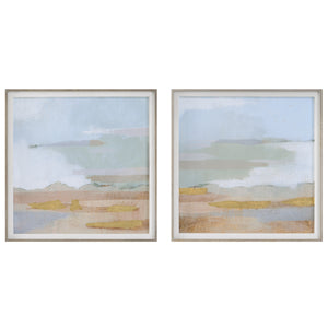 Uttermost Abstract Coastline Framed Prints, S/2