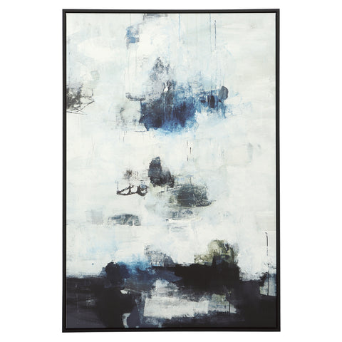 Uttermost Black And Blue Framed Abstract Art
