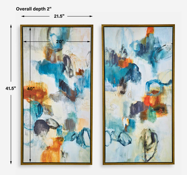Uttermost Casual Moments Framed Abstract Art Set/2