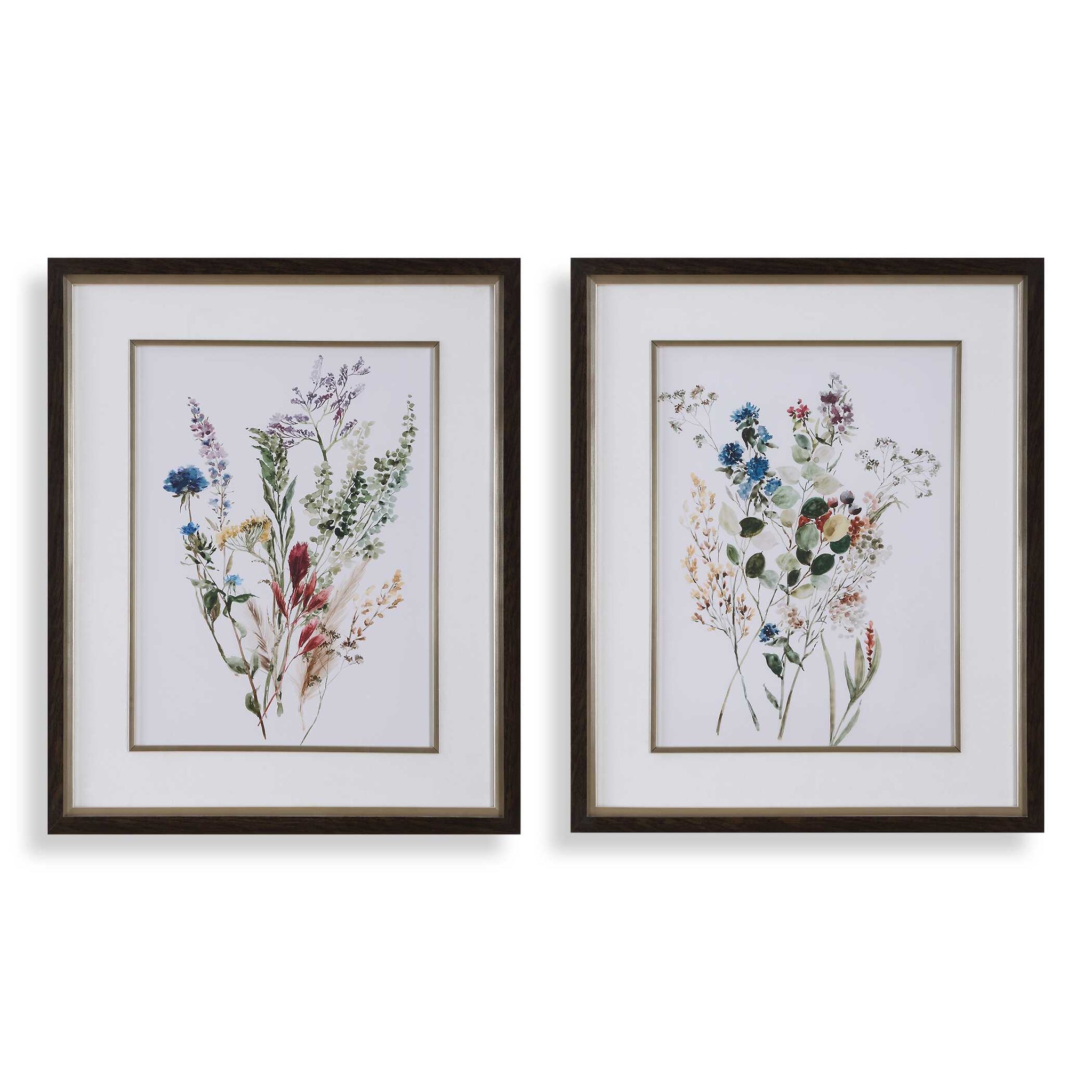 Uttermost Delicate Flowers Framed Prints Set/2