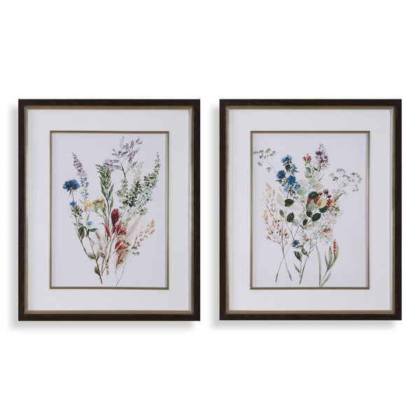 Uttermost Delicate Flowers Framed Prints Set/2