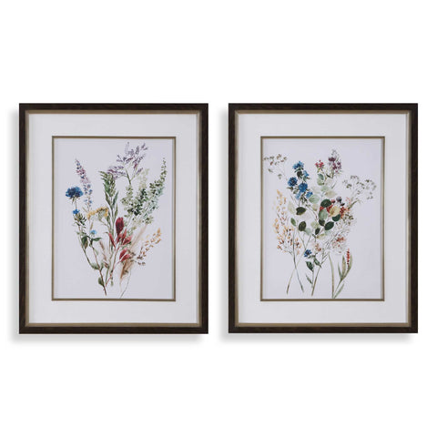 Uttermost Delicate Flowers Framed Prints Set/2