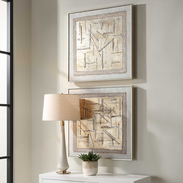 Uttermost Unpredictable Hand Painted Canvases Set/2