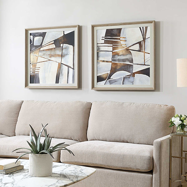 Uttermost Vetrina Framed Abstract Prints Set/2