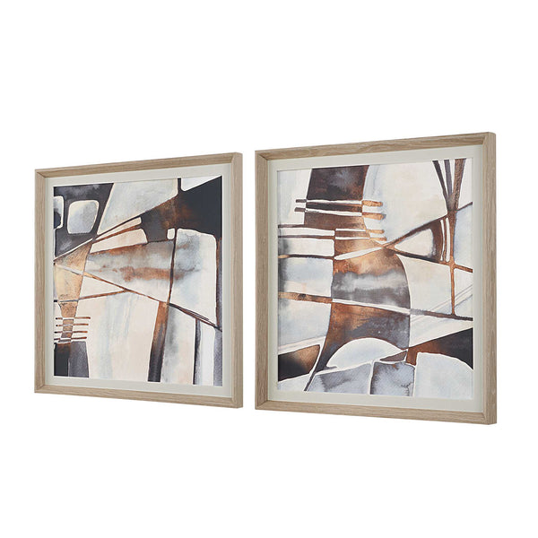 Uttermost Vetrina Framed Abstract Prints Set/2