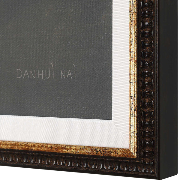 Uttermost Florals On Black Framed Prints Set/4