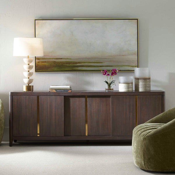 Uttermost Hazy Lake Framed Landscape Art