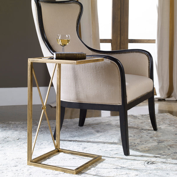 Uttermost Zafina Gold Accent Table