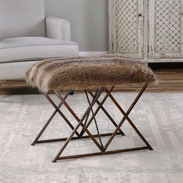 Uttermost Brannen Plush Small Bench