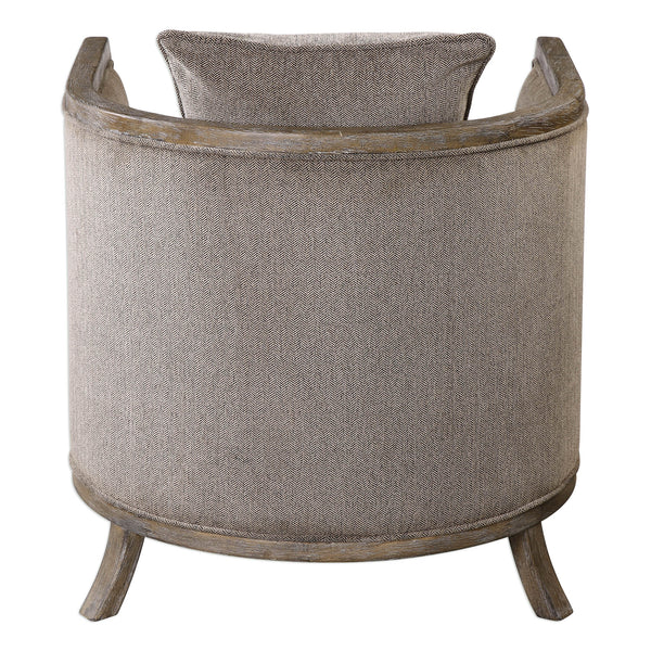 Uttermost Viaggio Gray Chenille Accent Chair