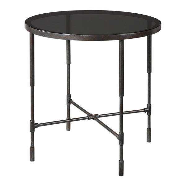 Uttermost Vande Aged Steel SideTable