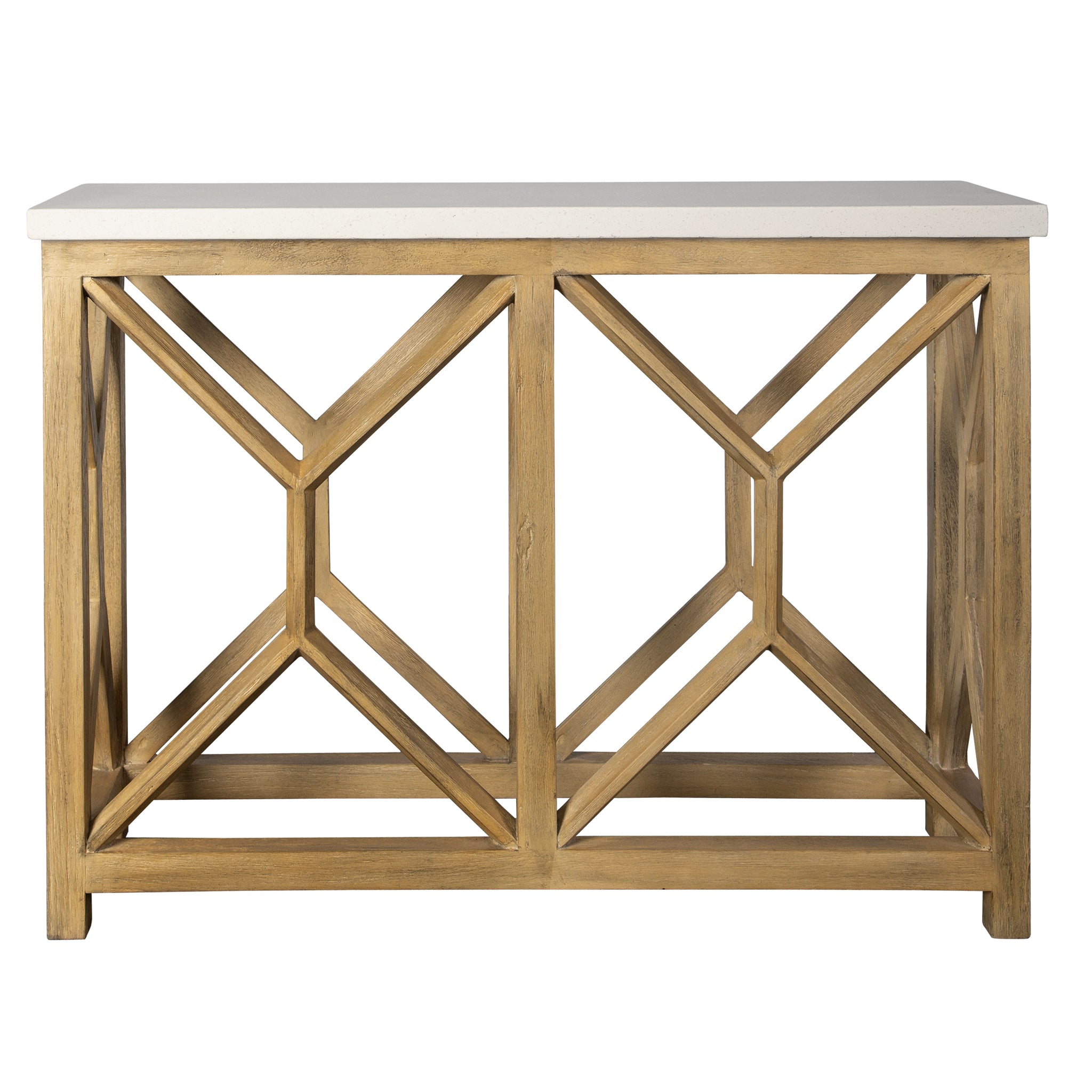 Uttermost Catali Ivory Stone Console Table Bayview Furniture