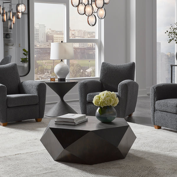 Uttermost Volker Worn Black Coffee Table