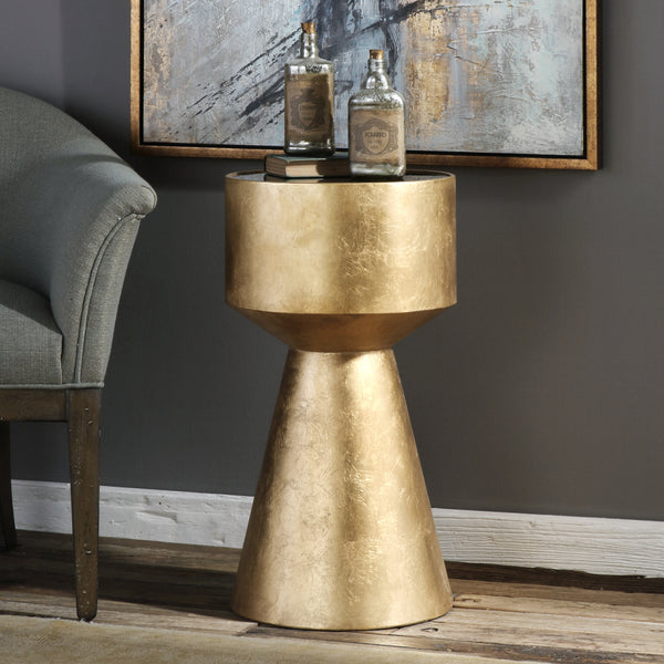 Uttermost Veira Gold Accent Table