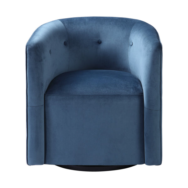 Uttermost Mallorie Blue Swivel Chair