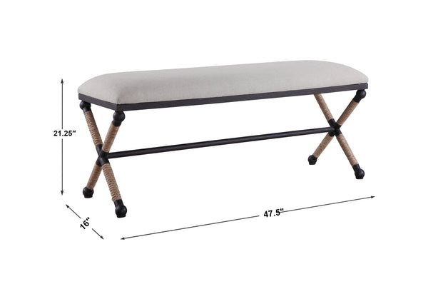 Uttermost Firth Oatmeal Bench