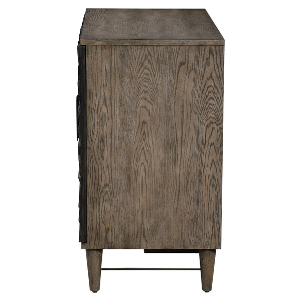 Uttermost Shield Gray Oak 2 Door Cabinet