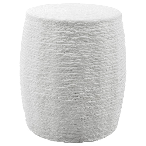Uttermost Resort White Accent Stool