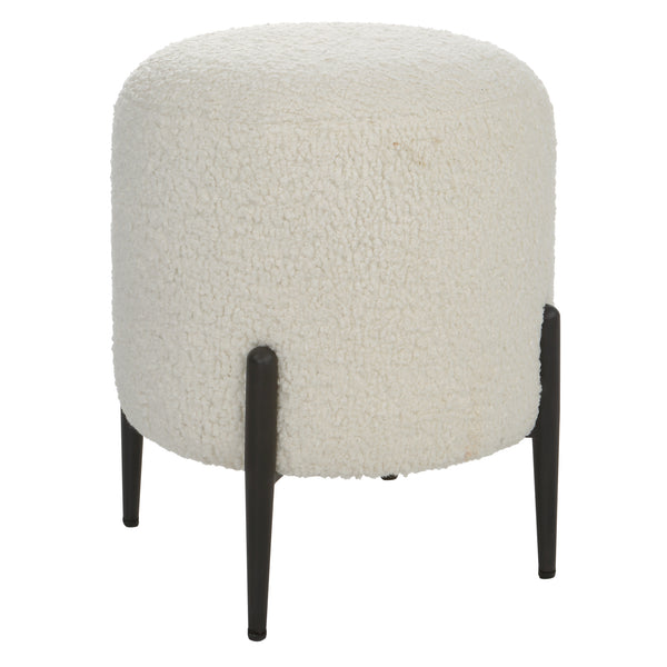 Uttermost Arles White Shearling Ottoman