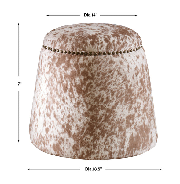 Uttermost Gumdrop Cow Hide Ottoman