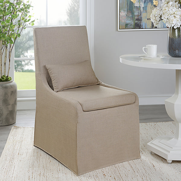 Uttermost Coley Tan Armless Chair