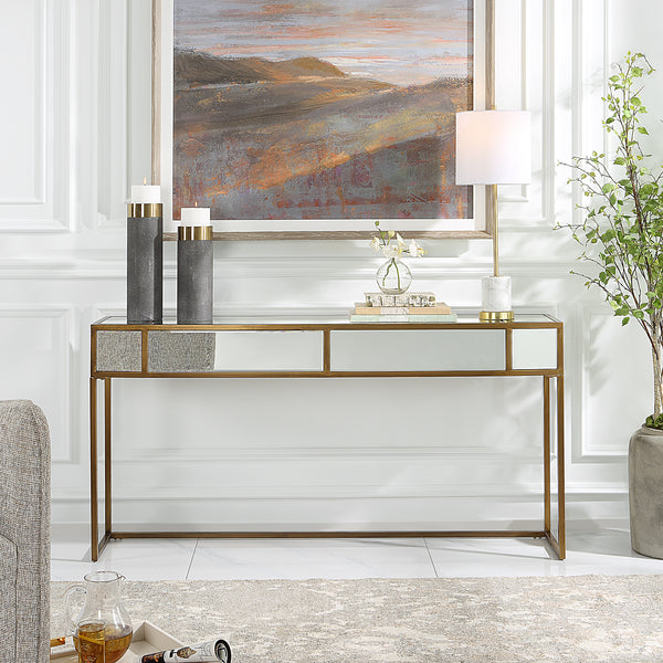 Uttermost Reflect Mirrored Console Table