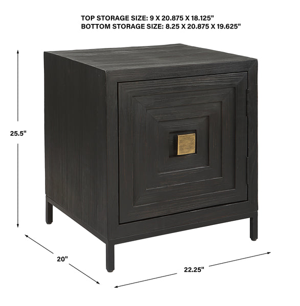 Uttermost Aiken Geometric Cabinet / End Table