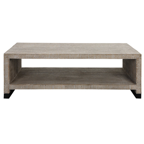 Uttermost Bosk White Washed Coffee Table