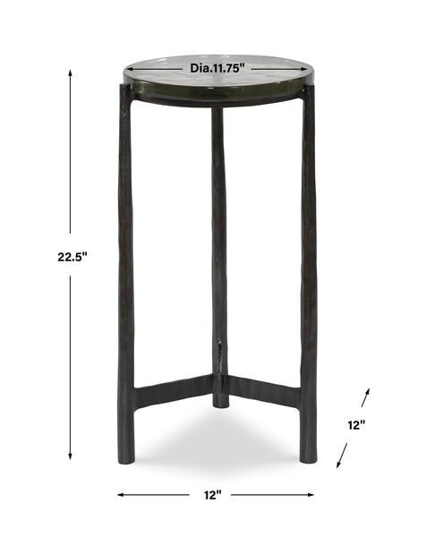 Uttermost Eternity Iron & Glass Accent Table