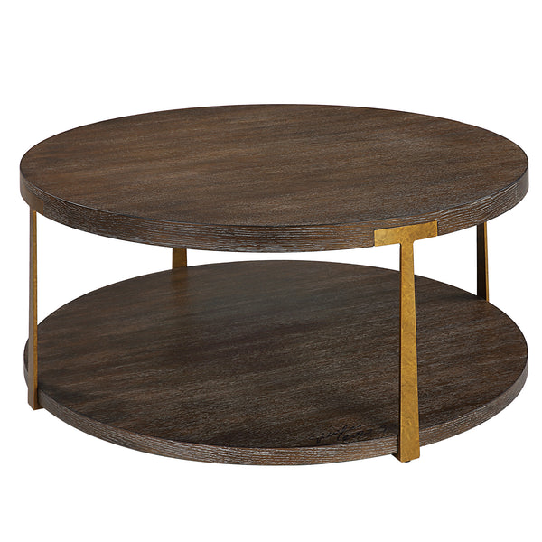 Uttermost Palisade Round Wood Coffee Table