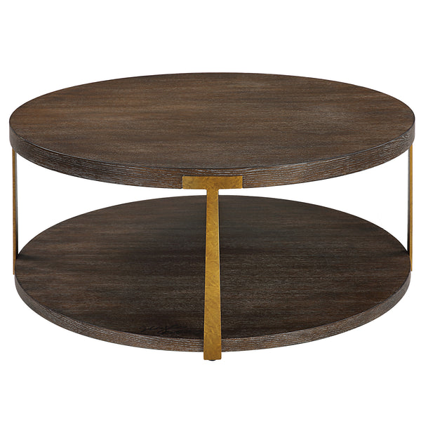 Uttermost Palisade Round Wood Coffee Table