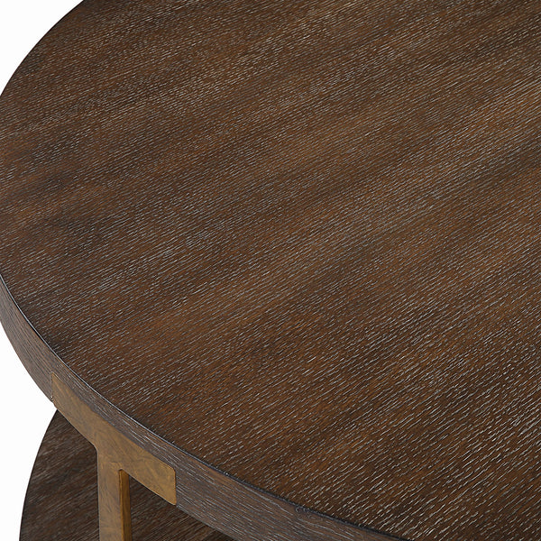 Uttermost Palisade Round Wood Coffee Table