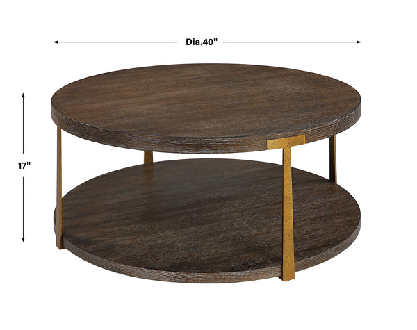 Uttermost Palisade Round Wood Coffee Table