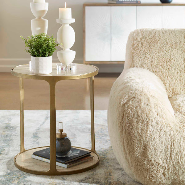 Uttermost Clench Brass Side Table