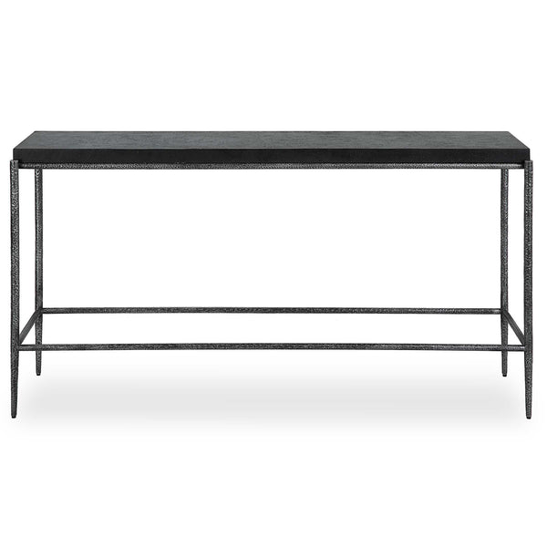 Uttermost Crescendo Black Concrete Console Table