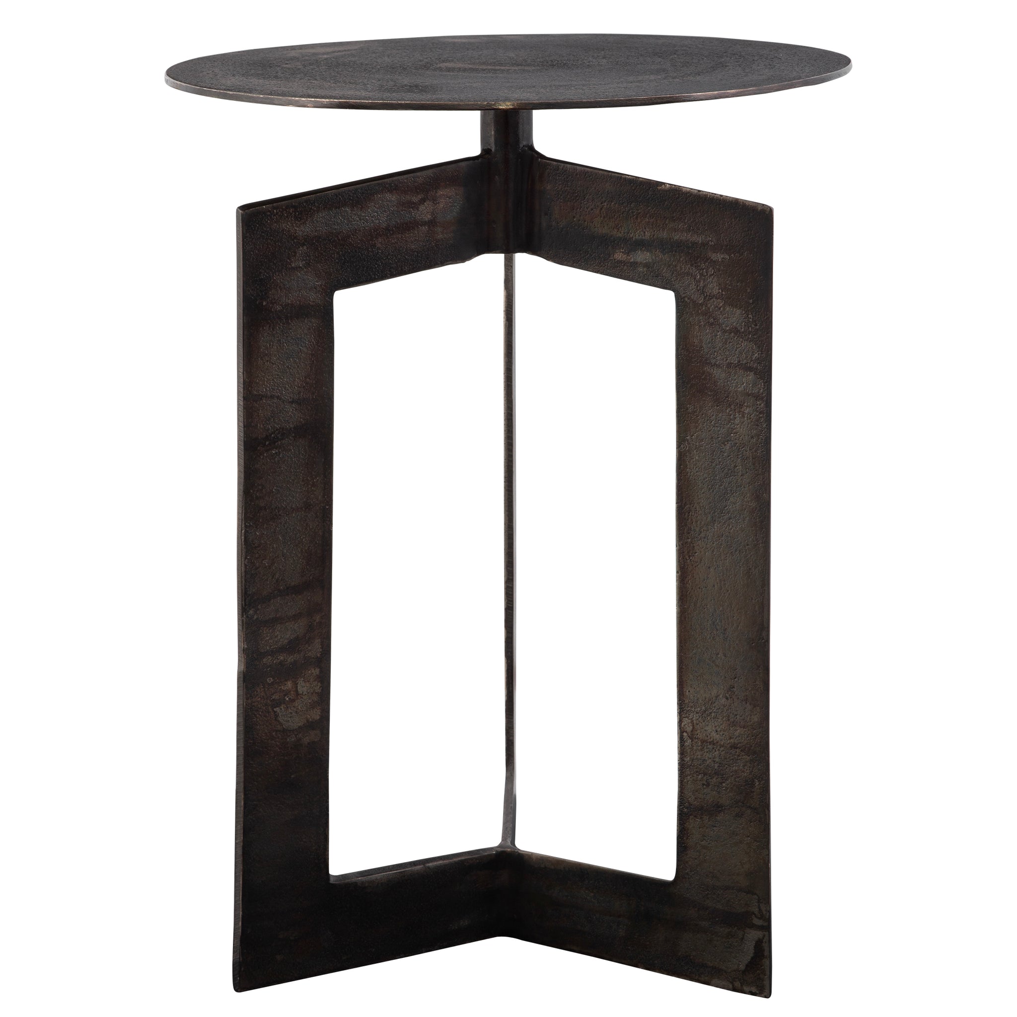 Uttermost Deltoid Gunmetal Accent Table