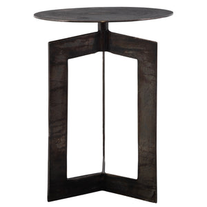 Uttermost Deltoid Gunmetal Accent Table