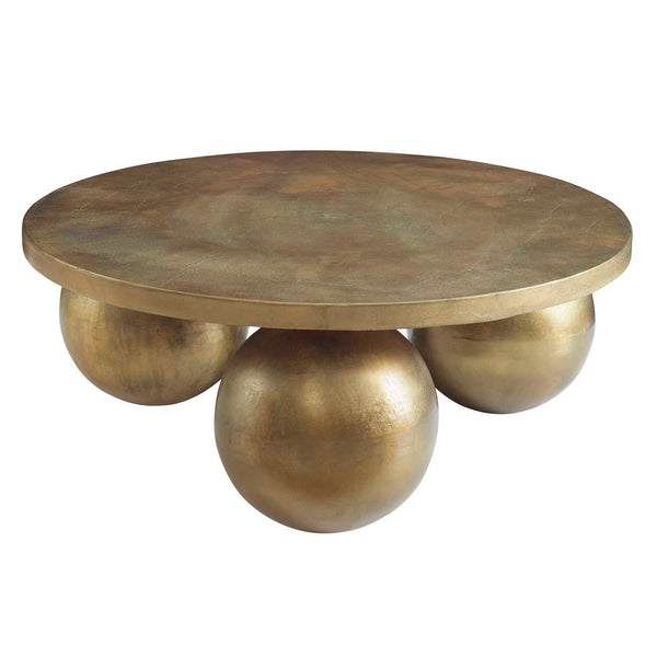 Uttermost Triplet Antique Brass Coffee Table