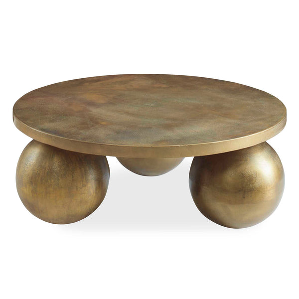 Uttermost Triplet Antique Brass Coffee Table