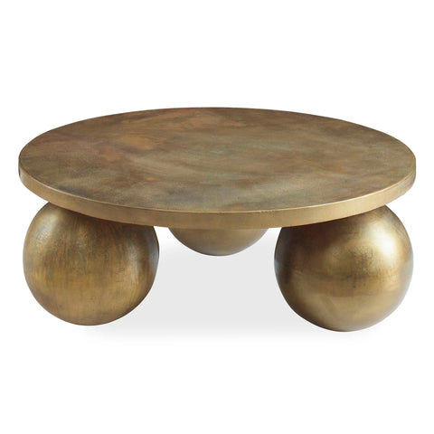 Uttermost Triplet Antique Brass Coffee Table