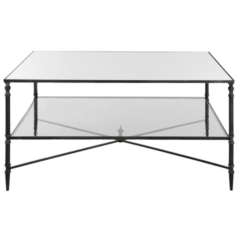 Uttermost Henzler Mirrored Steel Coffee Table