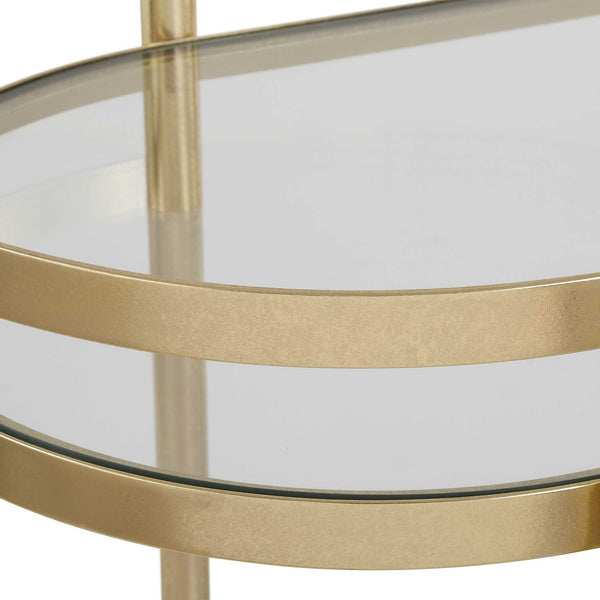 Uttermost Isabelle Gold Bar Cart