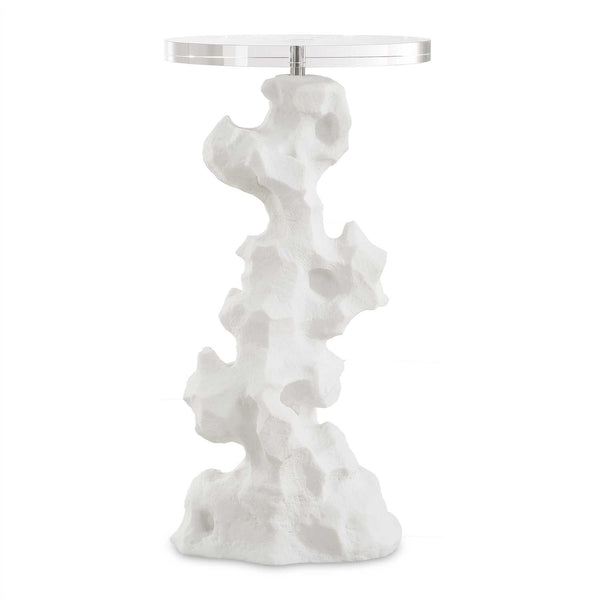 Uttermost Remnant White Stone Drink Table