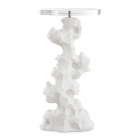 Uttermost Remnant White Stone Drink Table