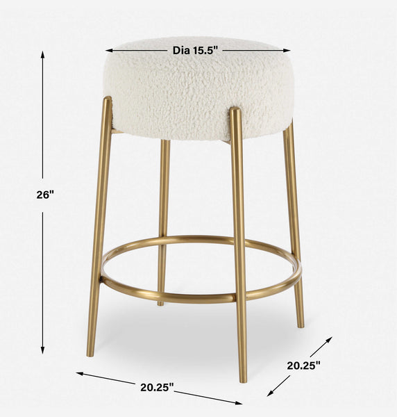 Uttermost Arles Brass Counter Stool