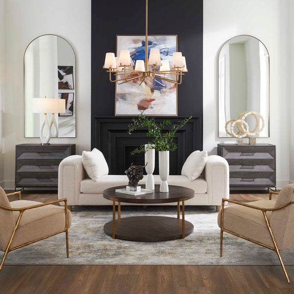 Uttermost Repose Oversized Ivory Bench