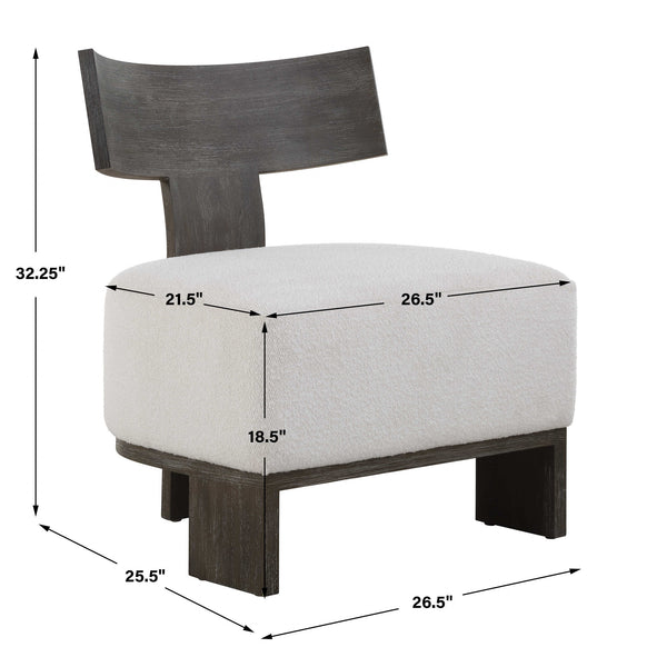 Uttermost Finlay Dark Walnut Accent Chair