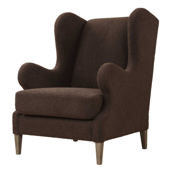 Uttermost Serpentine Brown Fabric Accent Chair