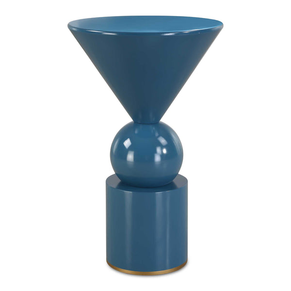 Uttermost Trig Blue Accent Table